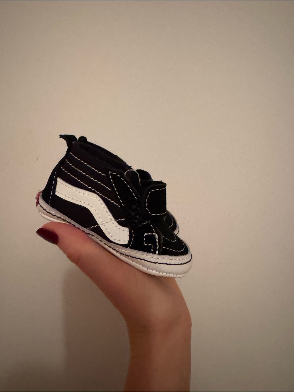 Vans Black and White crib shoes (infant size 4)